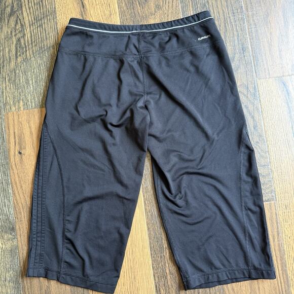 Adidas Climalite Cropped Leggings Women’s Medium Black Capris Athletic Gym - Picture 2 of 6